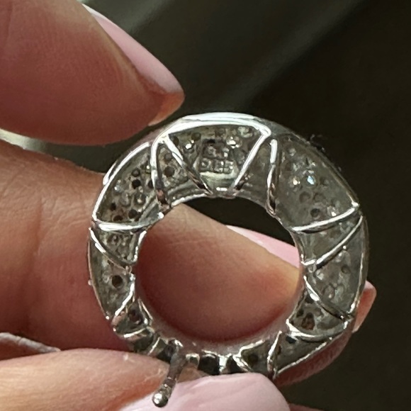 Silver Round Cluster CZ - Picture 7 of 7